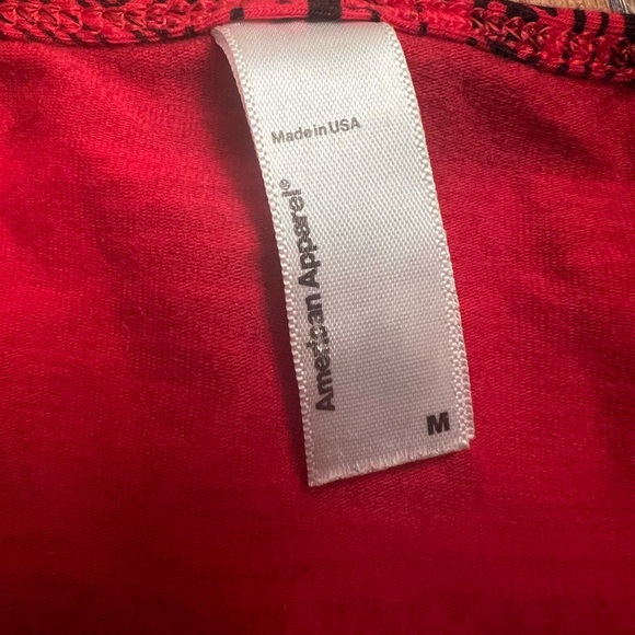 American Apparel Women’s Red Tribal Cheeky Strapless Bodysuit - Picture 5 of 5